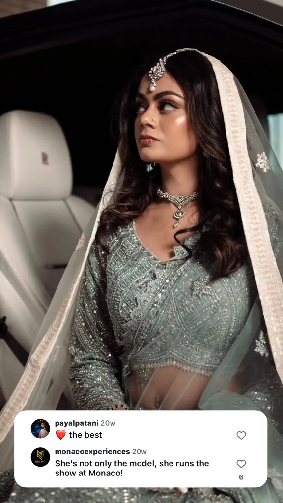 Couple with a vintage Rolls Royce convertible announcement shoot